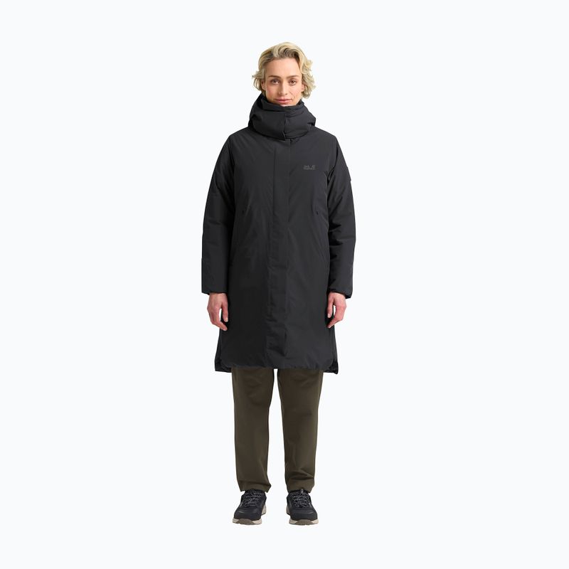 Płaszcz ocieplany damski Jack Wolfskin Frost Haven Coat black