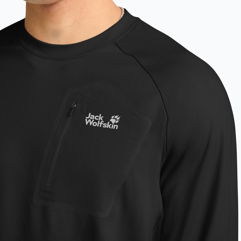 Longsleeve męski Jack Wolfskin Prelight Trail Crew black 4