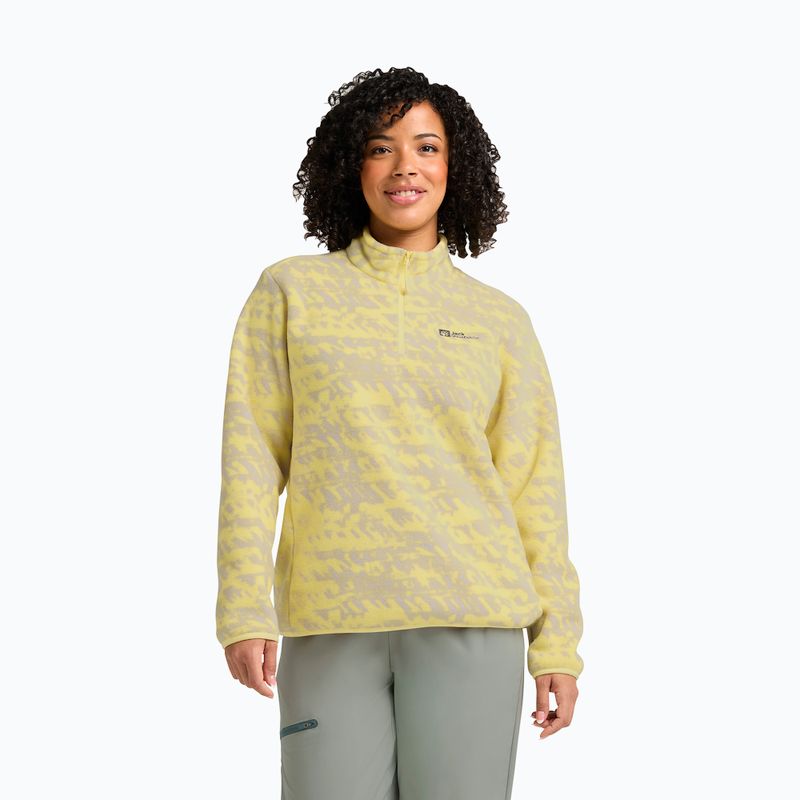 Bluza trekkingowa damska Jack Wolfskin Big Sky Half Zip lemon ice