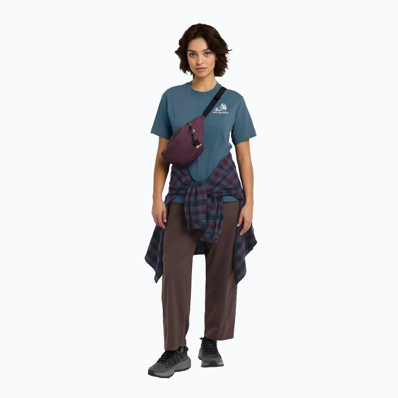 Koszulka damska Jack Wolfskin Cadena tent aluminium blue 2