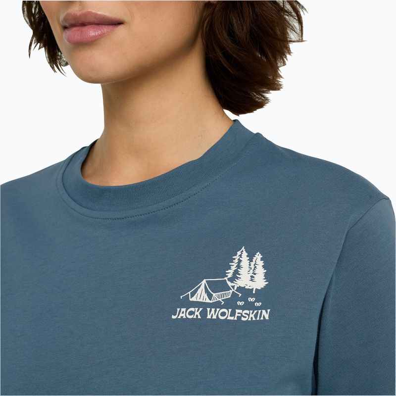 Koszulka damska Jack Wolfskin Cadena tent aluminium blue 4