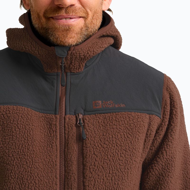 Bluza polarowa męska Jack Wolfskin Kammweg Pile Fz hot choc 4