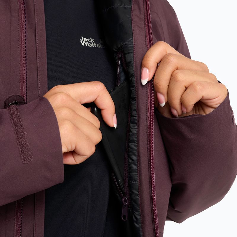Kurtka przeciwdeszczowa damska Jack Wolfskin Heidelstein Ins amaranth 4