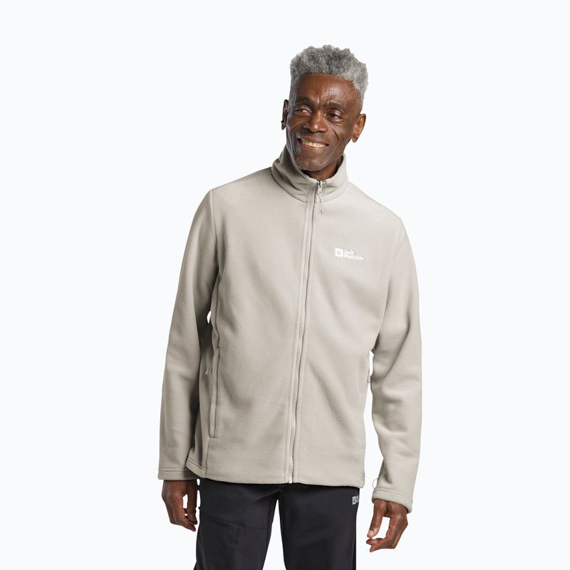 Bluza polarowa męska Jack Wolfskin Winterstein Fz pale sand