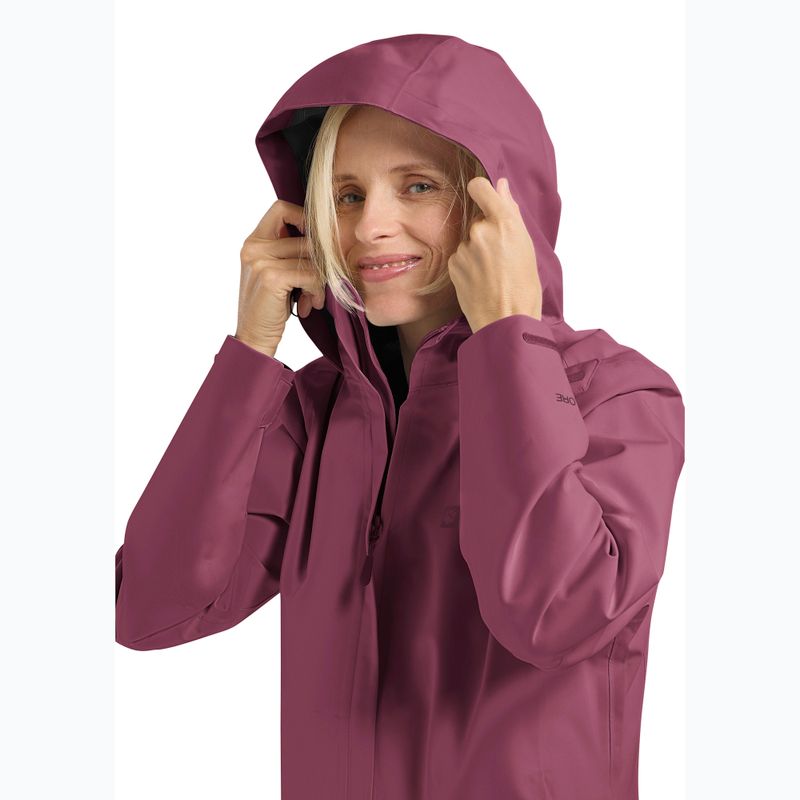Kurtka przeciwdeszczowa damska Jack Wolfskin Trailtime 2L raisin 5