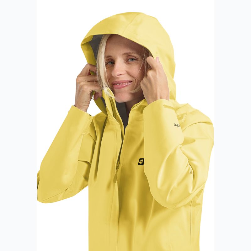 Kurtka przeciwdeszczowa damska Jack Wolfskin Trailtime 2L lemon ice 5