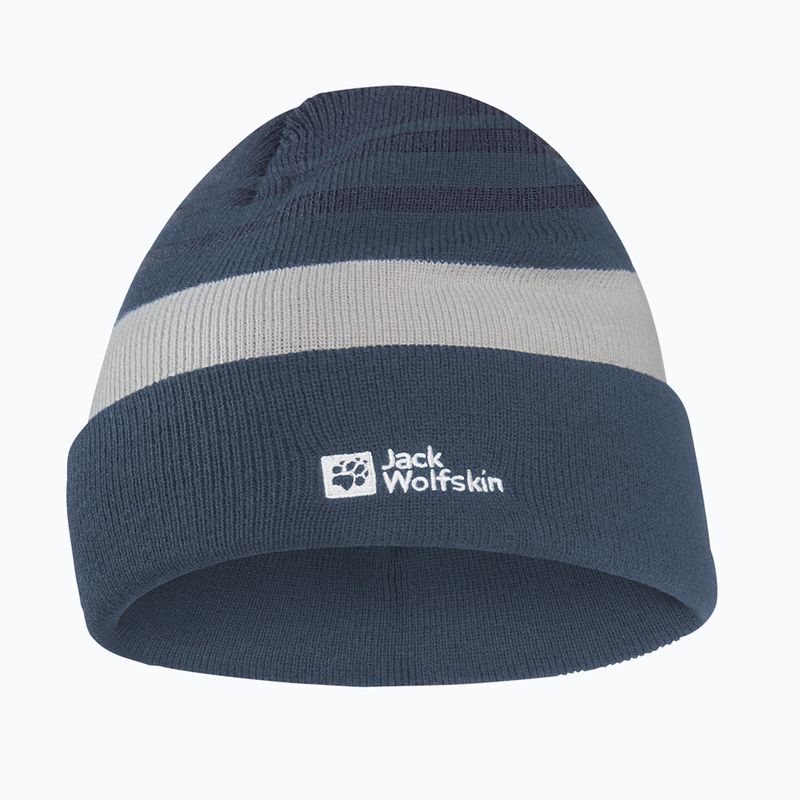 Czapka zimowa dziecięca Jack Wolfskin Stripy Knit midnight sky