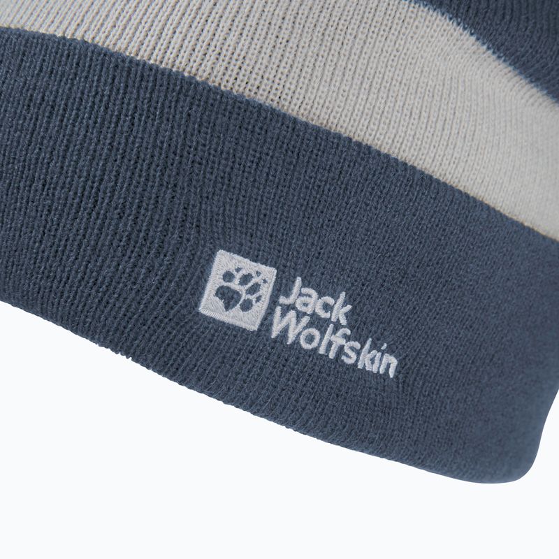 Czapka zimowa dziecięca Jack Wolfskin Stripy Knit midnight sky 3