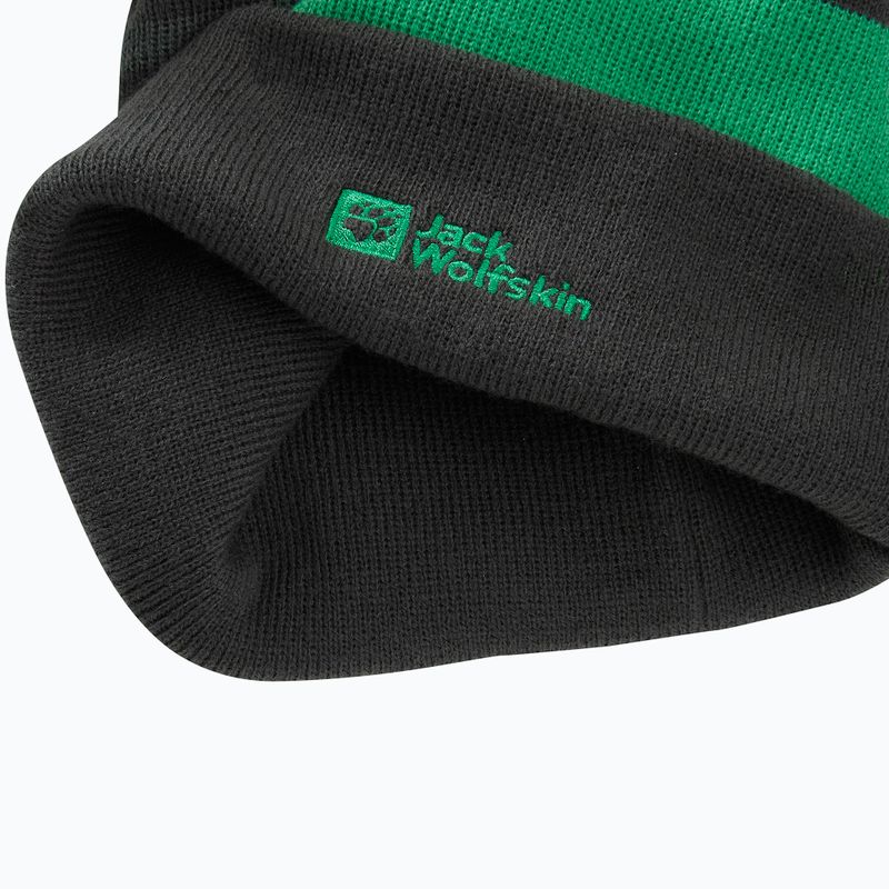 Czapka zimowa dziecięca Jack Wolfskin Stripy Knit slate green/mystic 5