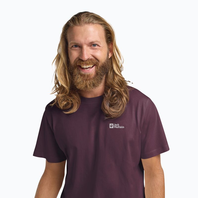 Koszulka męska Jack Wolfskin Essential amaranth 4