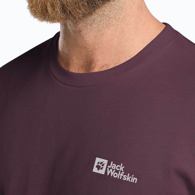 Koszulka męska Jack Wolfskin Essential amaranth 5