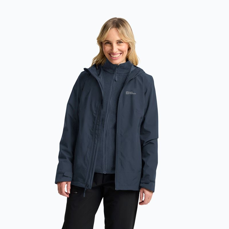 Kurtka 3w1 damska Jack Wolfskin Moonrise 3In1 midnight sky 4