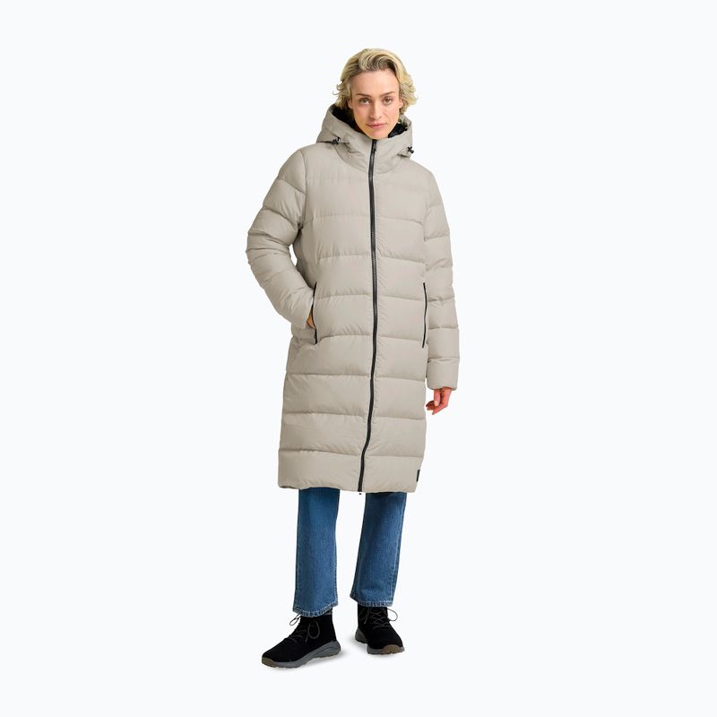 Płaszcz puchowy damski Jack Wolfskin Frozen Palace pale sand