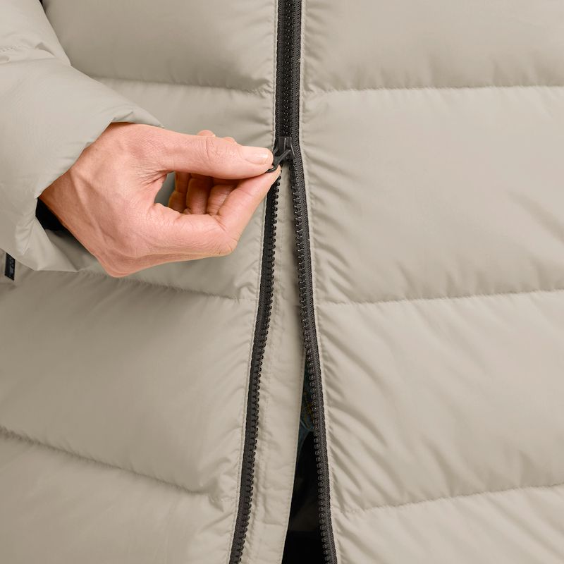 Płaszcz puchowy damski Jack Wolfskin Frozen Palace pale sand 8