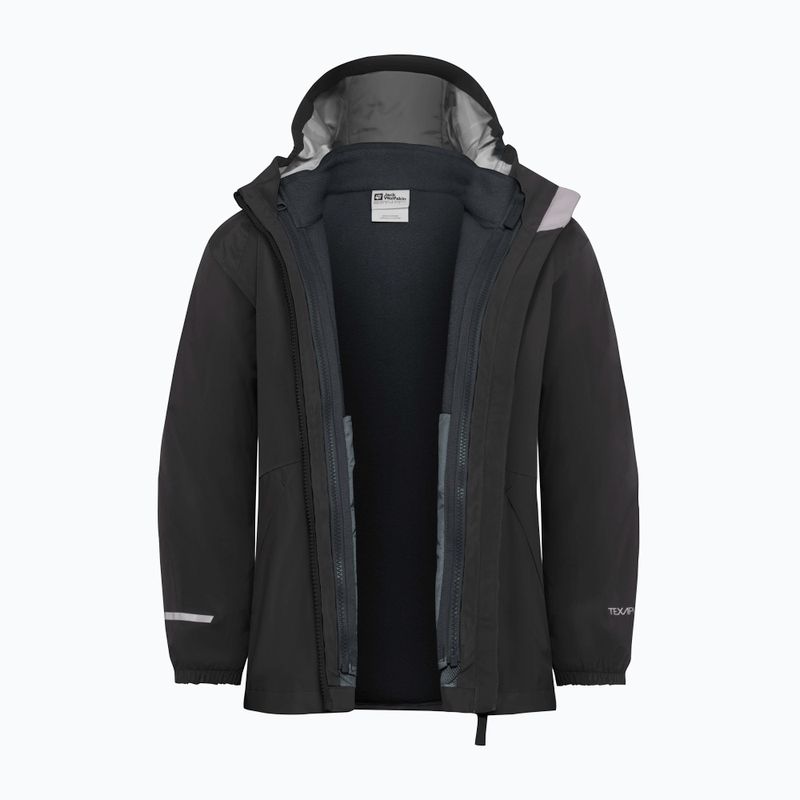 Kurtka 3w1 dziecięca Jack Wolfskin Iceland 3IN1 black 4