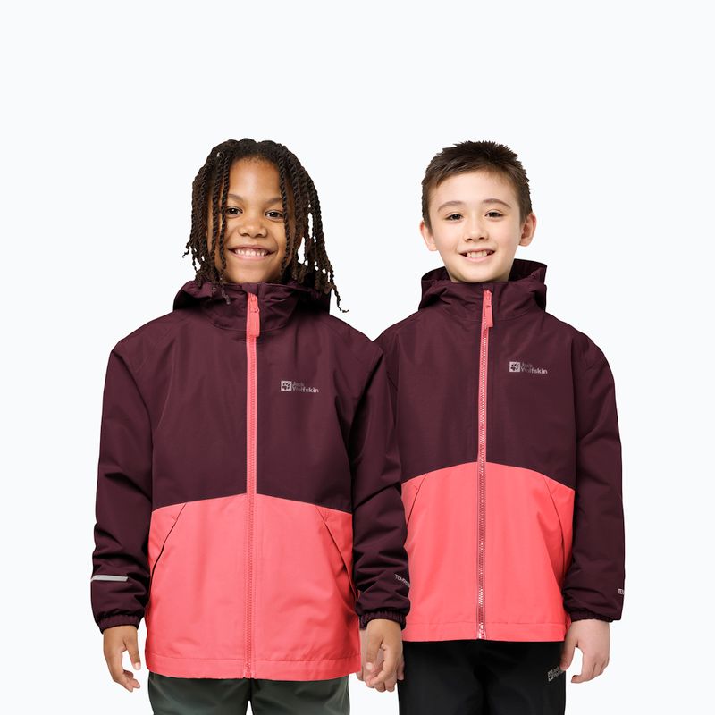 Kurtka 3w1 dziecięca Jack Wolfskin Iceland 3IN1 sunset coral 7