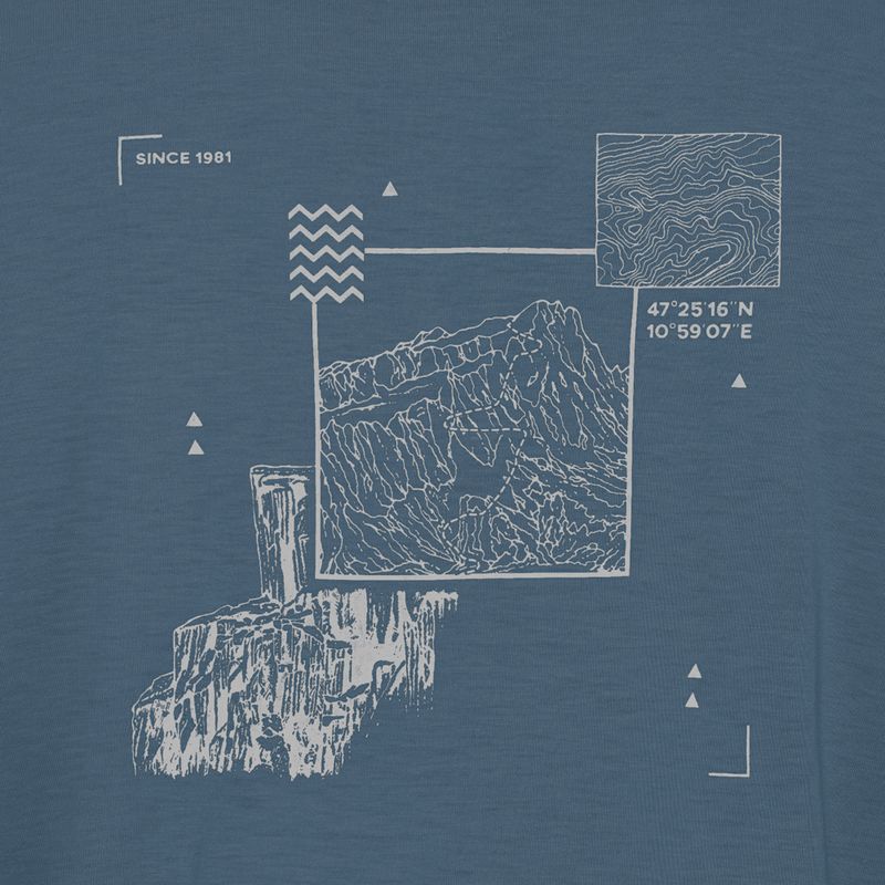 Koszulka męska Jack Wolfskin Vonnan Graphic peak trail midnight sky 8