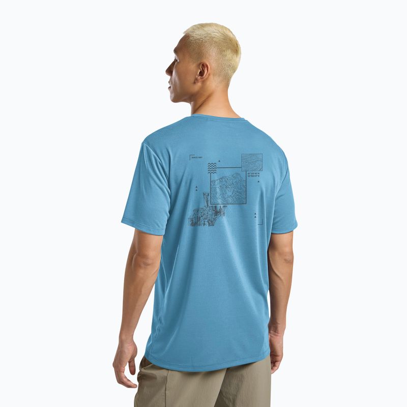Koszulka męska Jack Wolfskin Vonnan Graphic peak trail sky blue 3