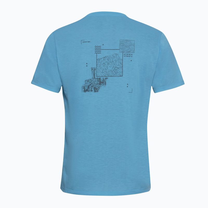 Koszulka męska Jack Wolfskin Vonnan Graphic peak trail sky blue 7
