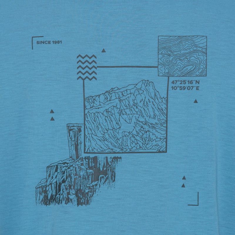 Koszulka męska Jack Wolfskin Vonnan Graphic peak trail sky blue 8