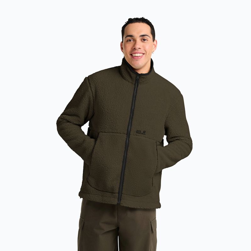 Bluza polarowa męska Jack Wolfskin Stone Lite obsidian moss