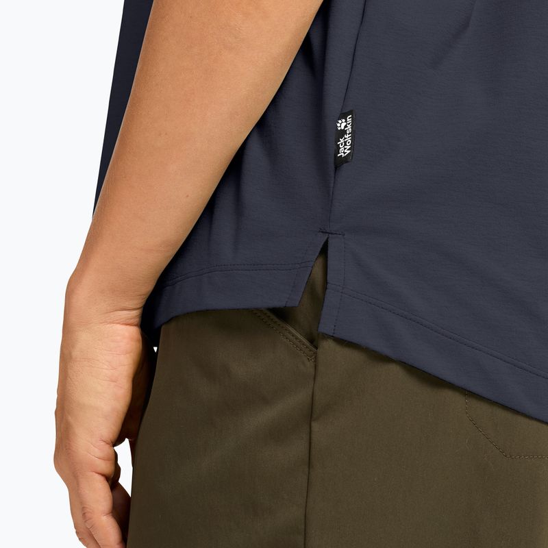 Koszulka trekkingowa damska Jack Wolfskin Travel T dark navy 4