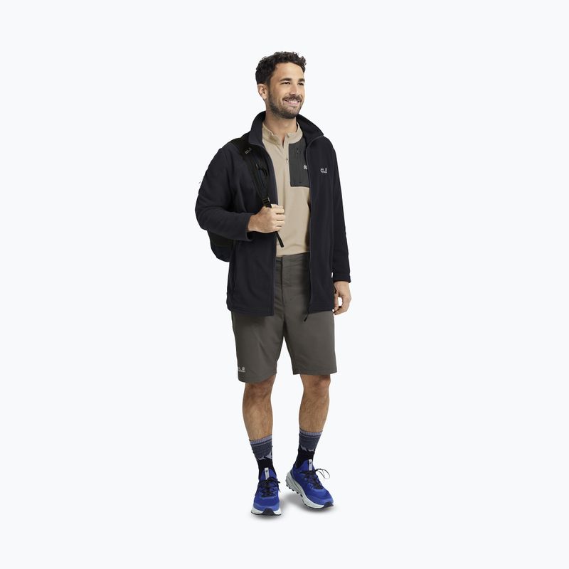 Bluza polarowa męska Jack Wolfskin Taunus 100 Full Zip black 2