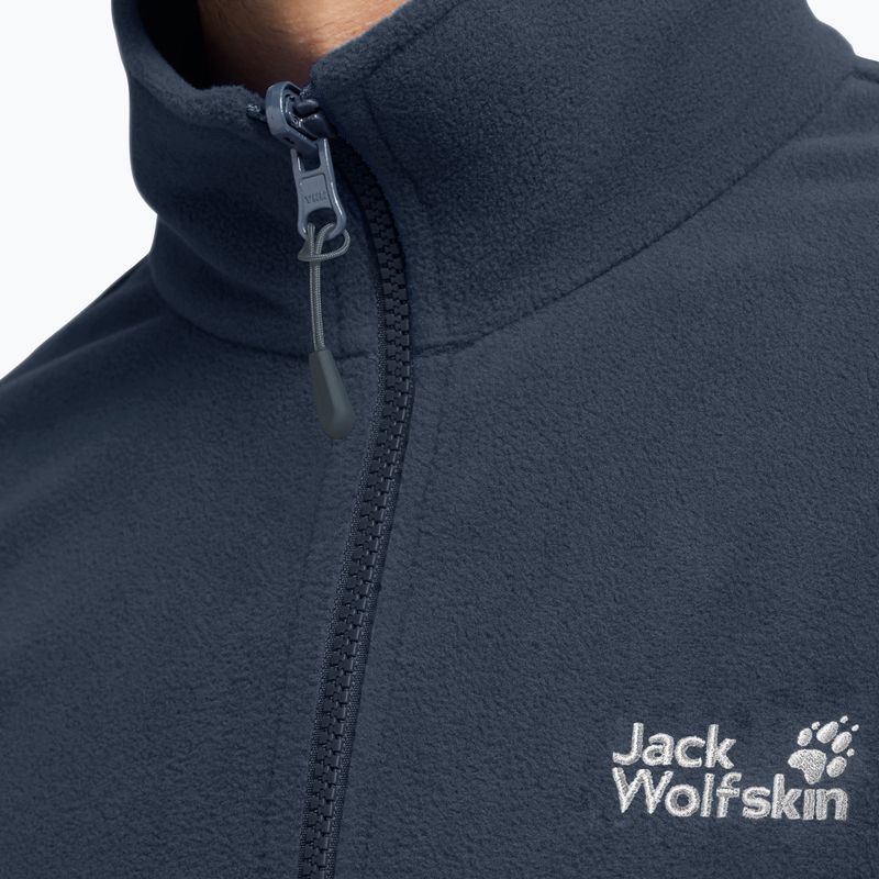Bluza polarowa męska Jack Wolfskin Taunus 100 Full Zip midnight sky 4