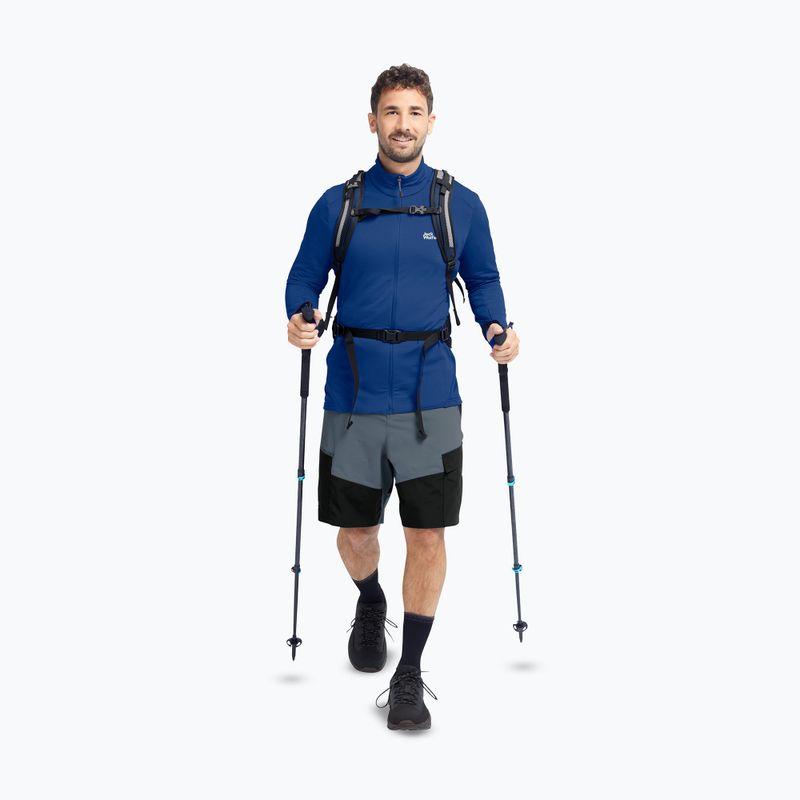 Bluza trekkingowa męska Jack Wolfskin Litestride Full Zip blue orchid 2