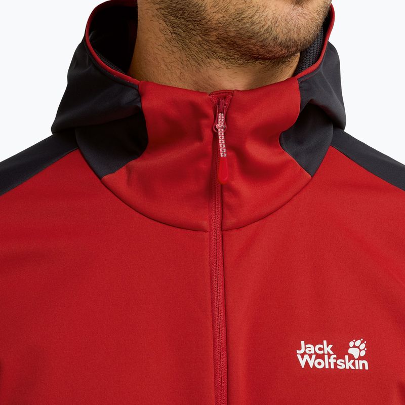 Kurtka softshell męska Jack Wolfskin Skyvail siren red 4