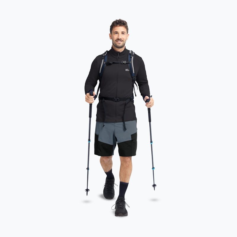 Bluza trekkingowa męska Jack Wolfskin Litestride Full Zip black 2