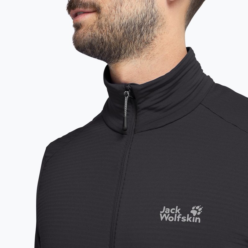 Bluza trekkingowa męska Jack Wolfskin Litestride Full Zip black 4