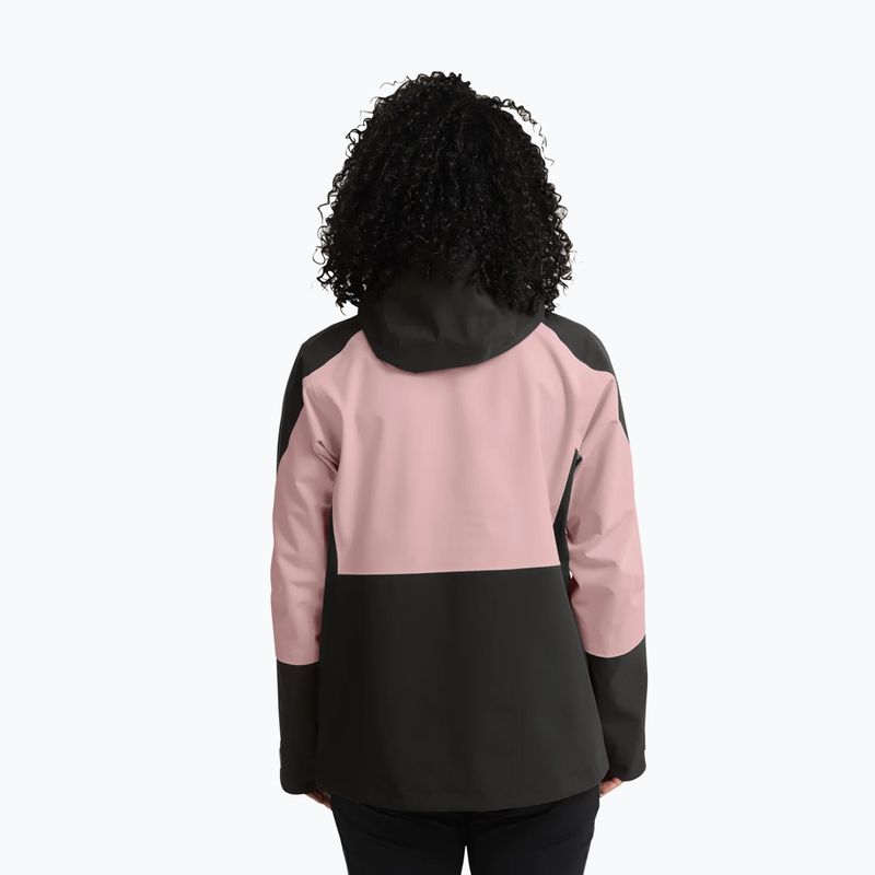 Kurtka przeciwdeszczowa damska Jack Wolfskin Rockpaw 3L rosegarden 3