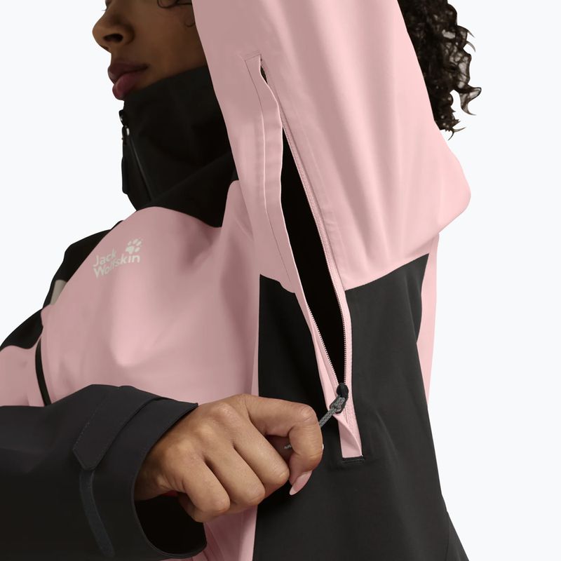 Kurtka przeciwdeszczowa damska Jack Wolfskin Rockpaw 3L rosegarden 5