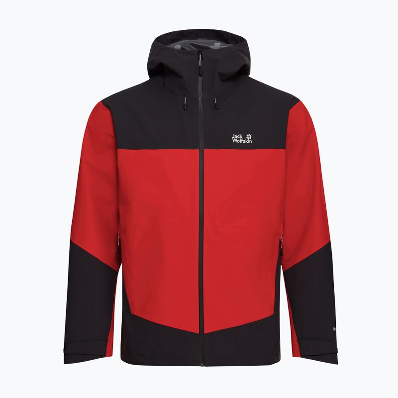 Kurtka przeciwdeszczowa męska Jack Wolfskin Rockpaw 3L siren red 7