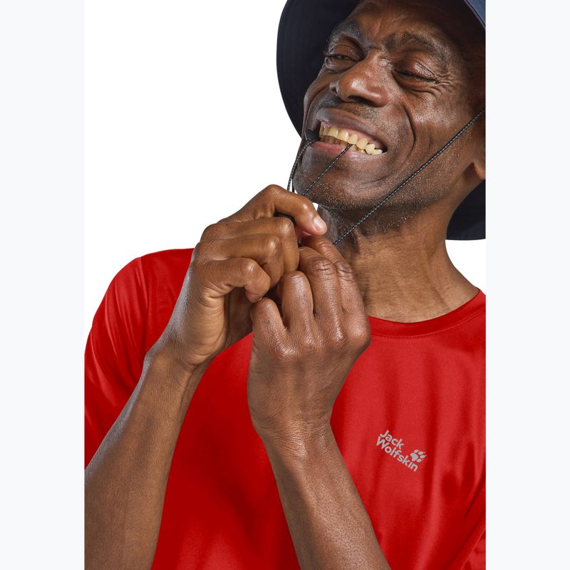 Koszulka  trekkingowa męska Jack Wolfskin Tech T siren red 4