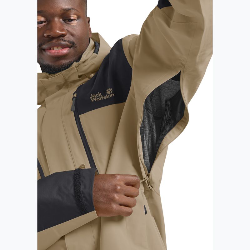 Kurtka przeciwdeszczowa męska Jack Wolfskin Jasper 2L hazel wood 5
