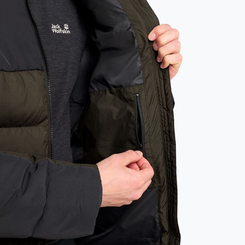 Kurtka ocieplana męska Jack Wolfskin Icy Hollow Hooded obsidian moss 5