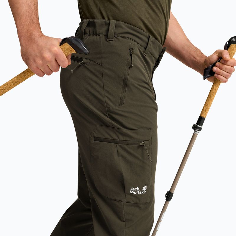 Spodnie trekkingowe męskie Jack Wolfskin Activate Flex obsidian moss 4