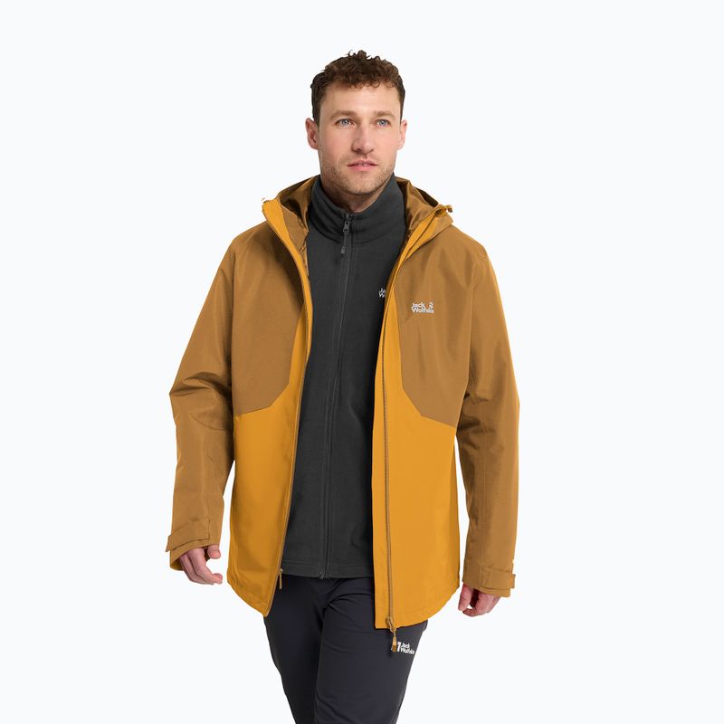 Kurtka 3w1 męska Jack Wolfskin Stonetrail 3In1 burly yellow jw 4