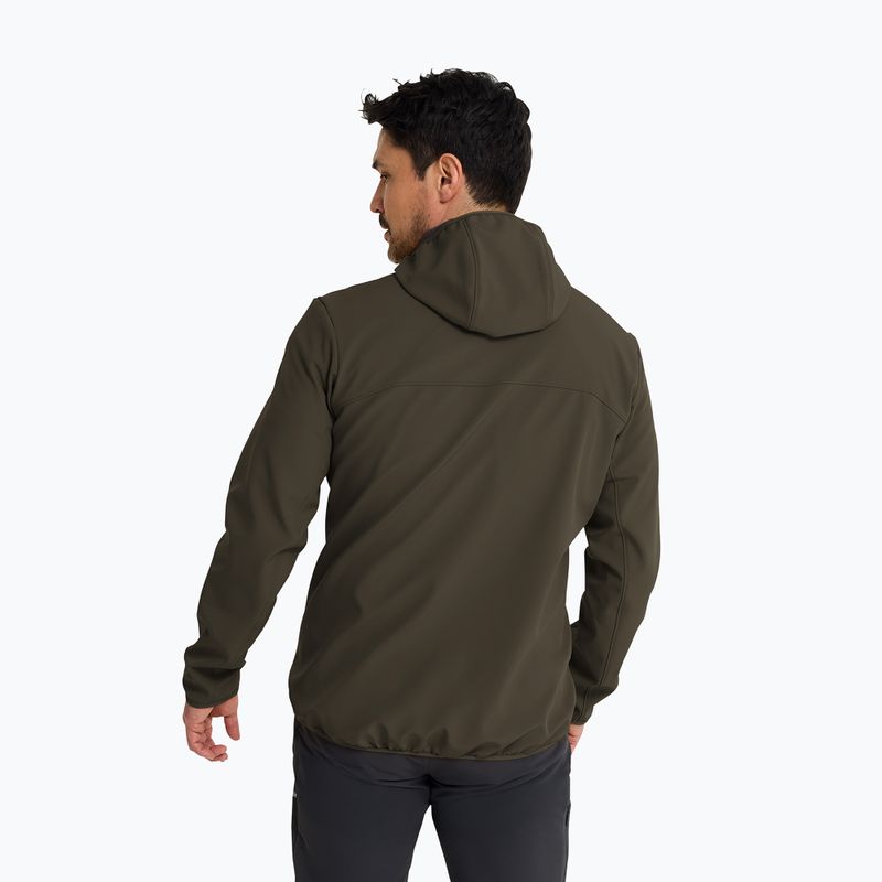 Kurtka przeciwwiatrowa męska Jack Wolfskin Wild Winds Hooded obsidian moss 3
