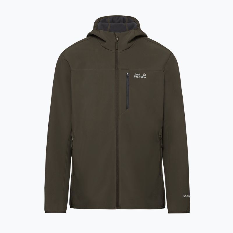 Kurtka przeciwwiatrowa męska Jack Wolfskin Wild Winds Hooded obsidian moss 8