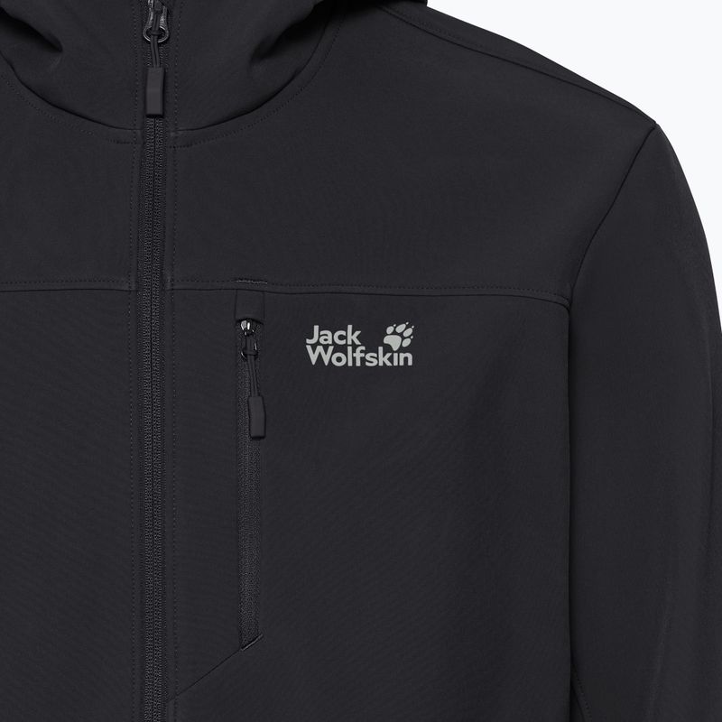 Kurtka przeciwwiatrowa męska Jack Wolfskin Wild Winds Hooded black 6