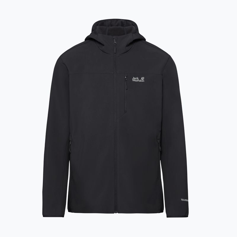 Kurtka przeciwwiatrowa męska Jack Wolfskin Wild Winds Hooded black 8