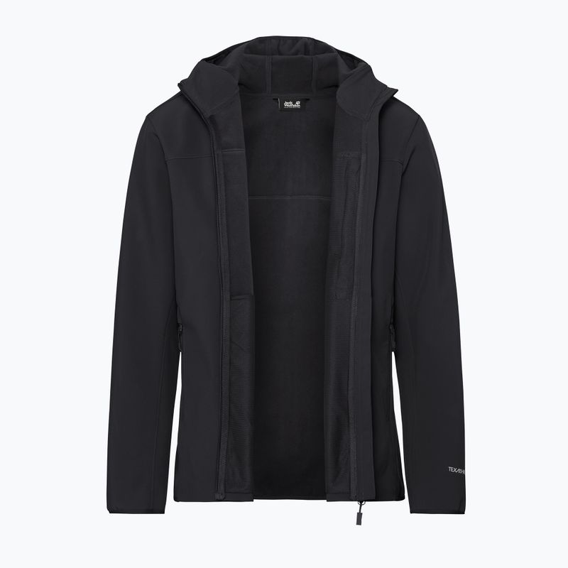 Kurtka przeciwwiatrowa męska Jack Wolfskin Wild Winds Hooded black 10