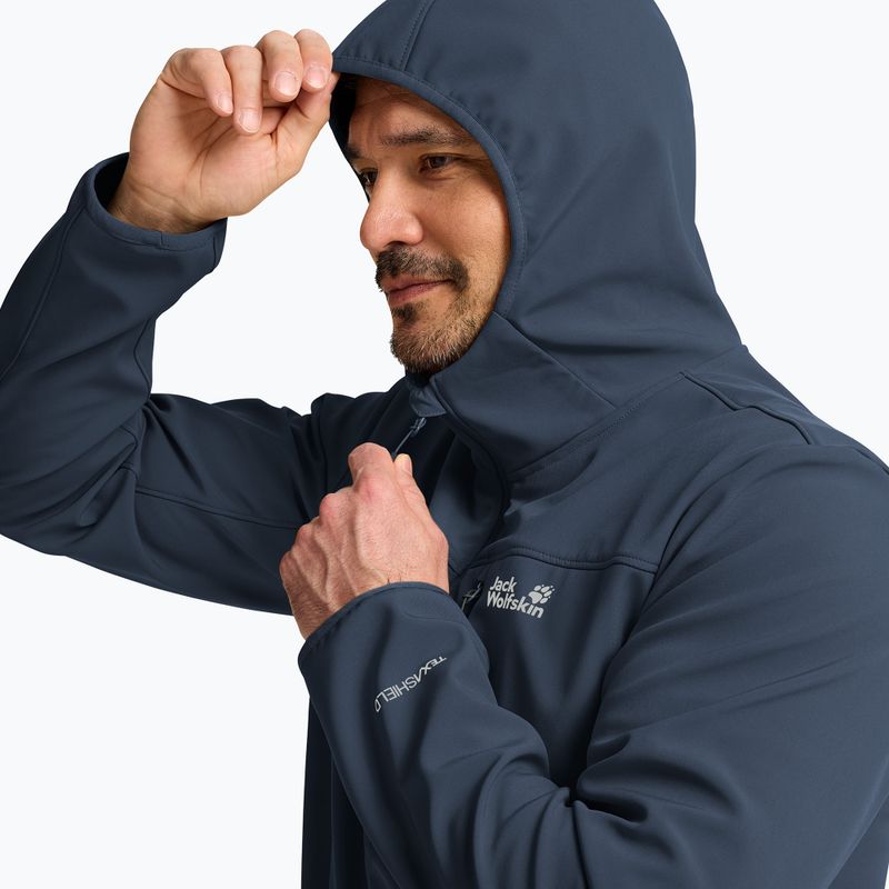 Kurtka przeciwwiatrowa męska Jack Wolfskin Wild Winds Hooded midnight sky 4