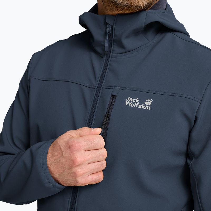 Kurtka przeciwwiatrowa męska Jack Wolfskin Wild Winds Hooded midnight sky 5