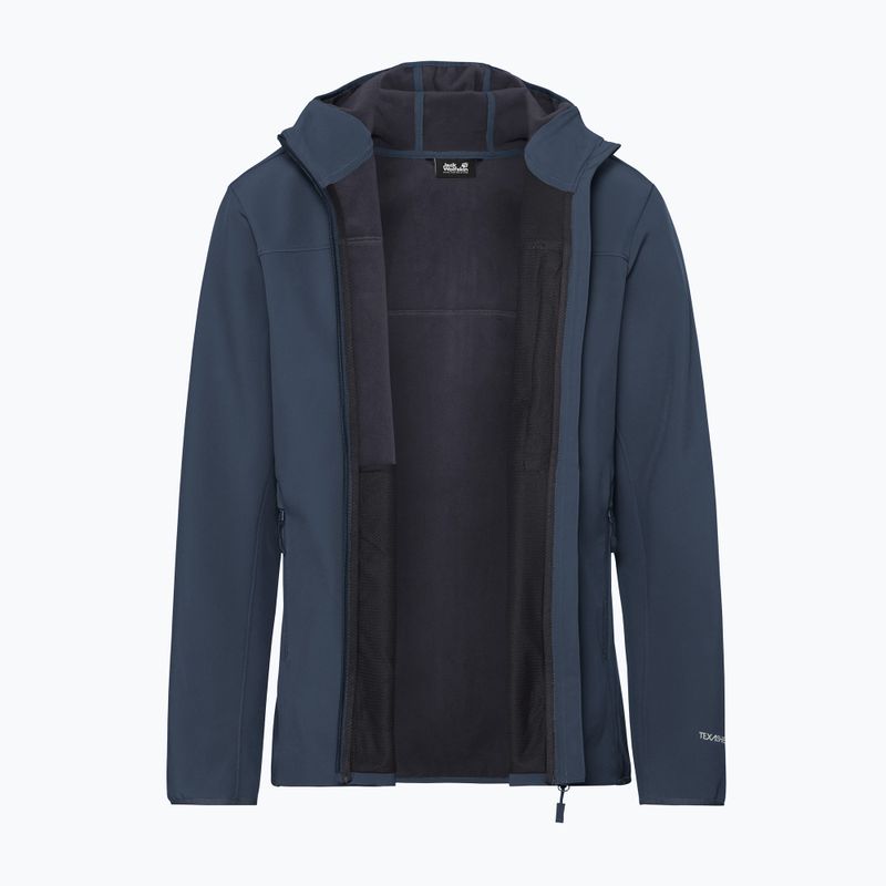 Kurtka przeciwwiatrowa męska Jack Wolfskin Wild Winds Hooded midnight sky 9