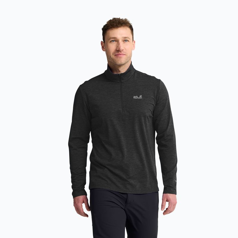 Bluza polarowa męska Jack Wolfskin Trail Half Zip black