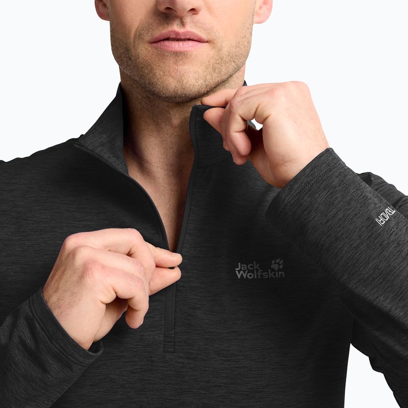 Bluza polarowa męska Jack Wolfskin Trail Half Zip black 3